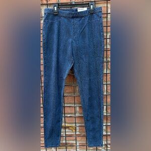 Hue Blue Snakeskin Print Leggings NWT